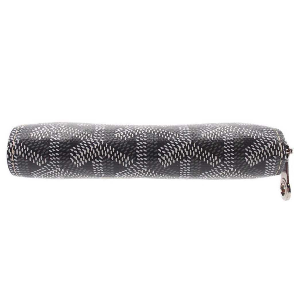 Matigna PM wallet gray monogram canvas with zipper track, slim profile, metal pull
