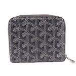 Matigna PM wallet with gray monogram canvas, top zipper, and small metal key ring