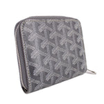 Matigna PM wallet in gray monogram canvas with top zipper and leather side trim