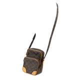 LOUIS VUITTON vintage monogram crossbody bag with long strap, small rectangular zip design