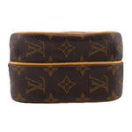 LOUIS VUITTON vintage monogram crossbody bag, brown with tan trim and rounded flap top