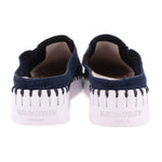 ILSE JACOBSEN navy slip-on mule sneakers with heel loop and branded outsole