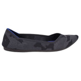 ROTHY'S gray camo flats with low profile sole and blue lining at collar