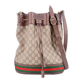 GUCCI OPHIDIA MEDIUM BUCKET CROSSBODYS BROWN