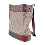 GUCCI OPHIDIA MEDIUM BUCKET CROSSBODYS BROWN