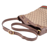 GUCCI OPHIDIA MEDIUM BUCKET CROSSBODYS BROWN
