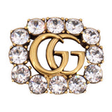 GUCCI GG CRYSTAL BROOCHES GOLD/CRYSTAL
