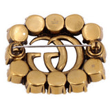 GUCCI GG CRYSTAL BROOCHES GOLD/CRYSTAL