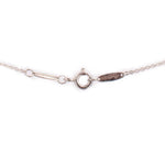 Butterfly charm pendant necklace with link chain and circular clasp