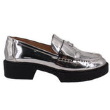 COACH METALLIC LOAFERS SILVER 11 US
