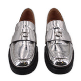COACH METALLIC LOAFERS SILVER 11 US
