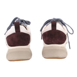 TORY BURCH SUEDE SNEAKERS WHT/BRWN 9 US
