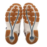 TORY BURCH SUEDE SNEAKERS WHT/BRWN 9 US