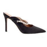 SAM EDELMAN HYLAND EMBELLISHED MULE HEELS BLACK 8 US