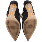 SAM EDELMAN HYLAND EMBELLISHED MULE HEELS BLACK 8 US