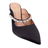 SAM EDELMAN HYLAND EMBELLISHED MULE HEELS BLACK 8 US