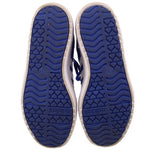 Blue outsole tread with Adidas branding and geometric pattern