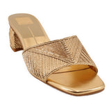 DOLCE VITA METALLIC HEELS GOLD 8.5 US