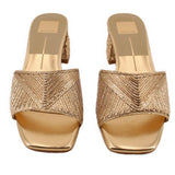 DOLCE VITA METALLIC HEELS GOLD 8.5 US