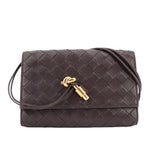 BOTTEGA ANDIAMO POUCH CROSSBODYS CHOCOLATE