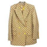 GUCCI DBL BREASTED BLAZERS TAN 40 | US S
