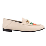 GUCCI STRAWBERRY BRIXTON LOAFERS CREAM 37.5 EU | 7.5 US
