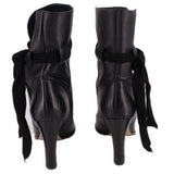 CHARLES DAVID LEATHER BOOTS BLACK 10 US
