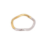 CHARLOTTE CHESNAIS STERLING & 18K GOLD PLATED WAVE BRACELETS