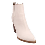 MARC FISHER HEELED BOOTIES WHITE 7.5 US