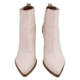 MARC FISHER HEELED BOOTIES WHITE 7.5 US