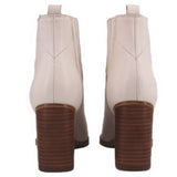 MARC FISHER HEELED BOOTIES WHITE 7.5 US