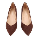MARC FISHER suede heels set, brown pointed toe with cushioned insole