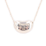 Sterling silver bean pendant necklace with Tiffany & Co engraving
