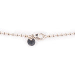 Sterling silver ball chain necklace with heart tag and spring-ring clasp