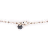 Sterling silver ball chain necklace with heart tag and spring-ring clasp