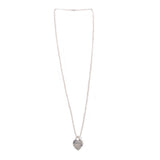 TIFFANY & CO STERLING SILVER HEART TAG LONG BALL-CHAIN NECKLACES