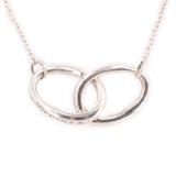 TIFFANY & CO ELSA PERETI STERLING SILVER DOUBLE LOOP NECKLACES