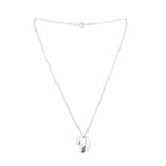 TIFFANY & CO sterling double teardrop pendant necklace, polished loops