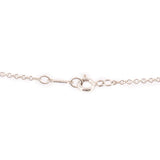 Sterling silver necklace chain with round links and spring-ring clasp