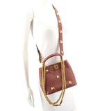 VALENTINO ROMAN STUD CROSSBODYS DUSTY ROSE