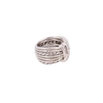David Yurman Angelika sterling silver diamond ring with twisted band
