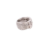 David Yurman Angelika sterling silver diamond ring with twisted band