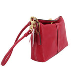 COACH TURNLOCK WRISTLET POUCHES RED