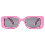 GUCCI pink square sunglasses with dark lenses and thick frame