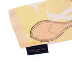 LOUIS VUITTON bandeau scarf in pink-and-cream with horsebit print and label