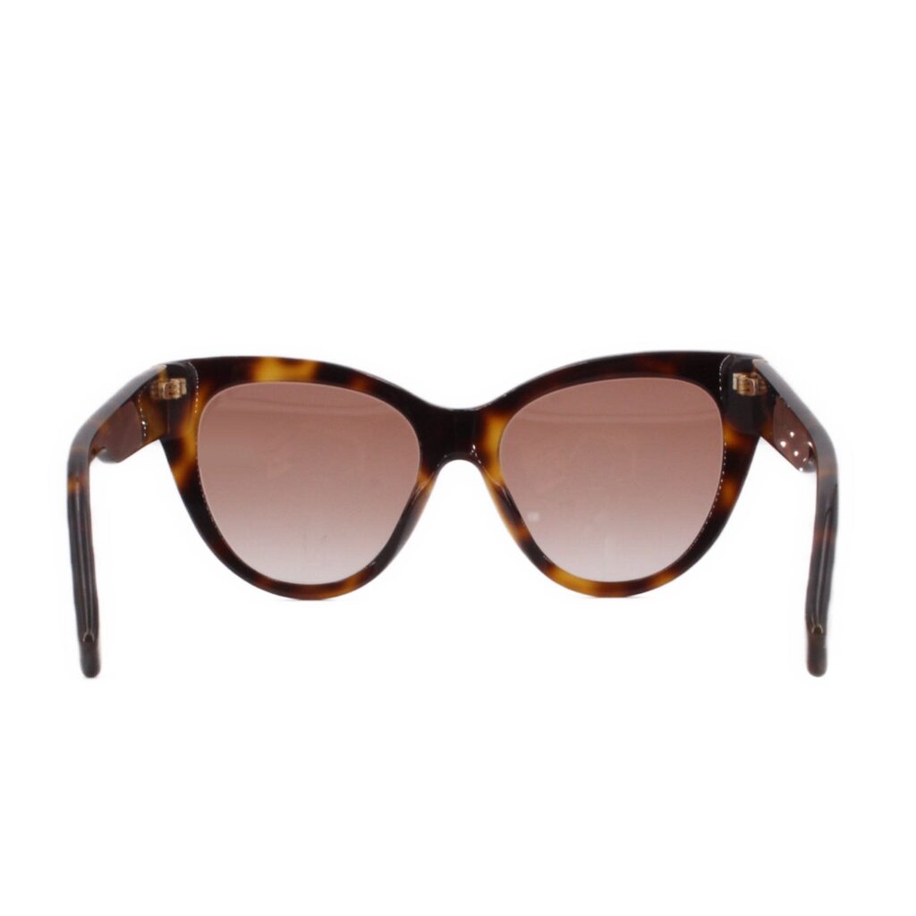 Tortoise sunglasses with tinted pink lenses and dark temples