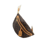 Louis Vuitton monogram crossbody belt bag with front zipper and adjustable strap
