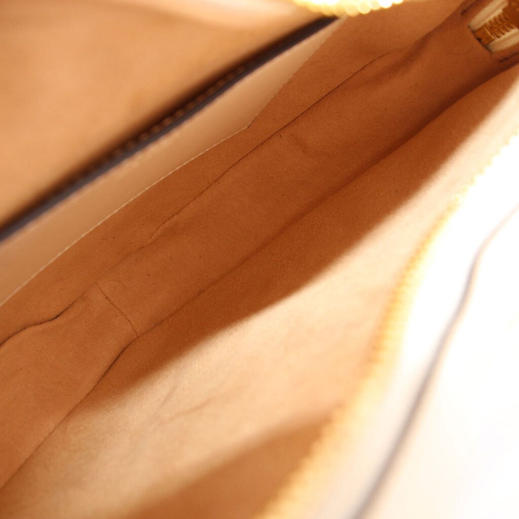 GUCCI cream heart crossbody bag interior lining with stitched seams