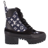 LOUIS VUITTON LAUREATE PLATFORM BOOTS BLACK 41 / 10 US