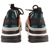 CHANEL INTERLOCKING CC LOGO CHUNKY SUEDE SNEAKERS GREY/BLACK 41 EU | 10 US